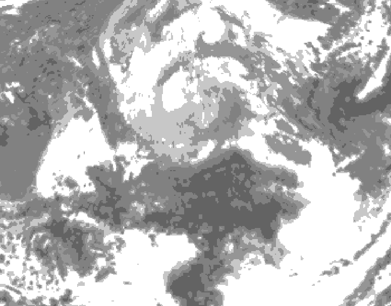 GDPS total cloud 090 hour forecast chart for Canada based on 2026/04/09 0000Z data