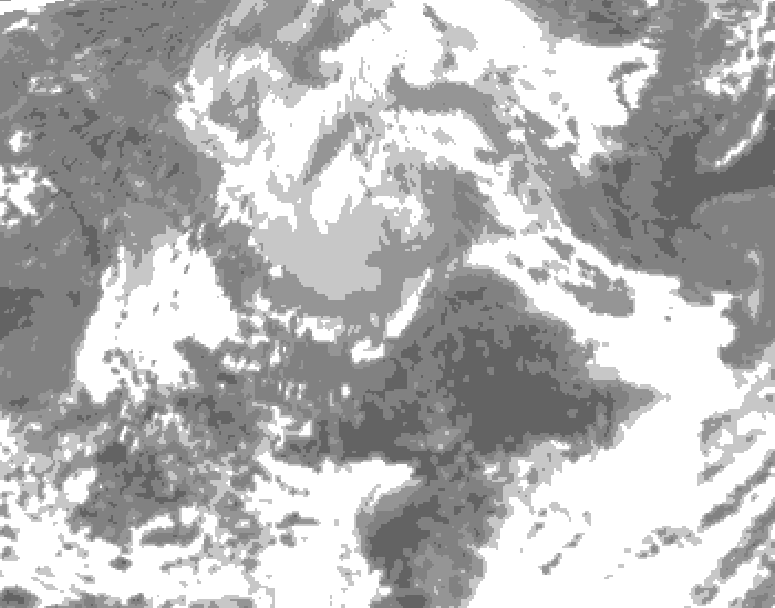 GDPS total cloud 096 hour forecast chart for Canada based on 2026/04/09 0000Z data