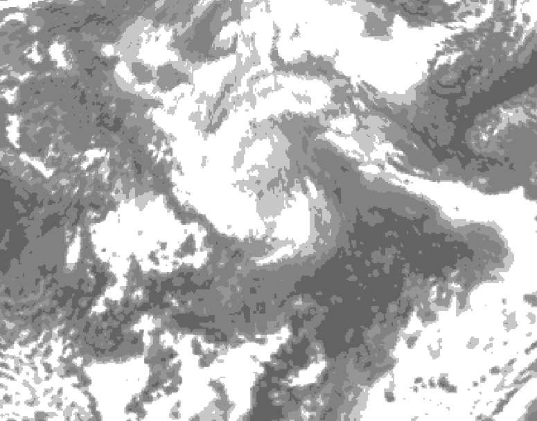 GDPS total cloud 108 hour forecast chart for Canada based on 2026/04/09 0000Z data