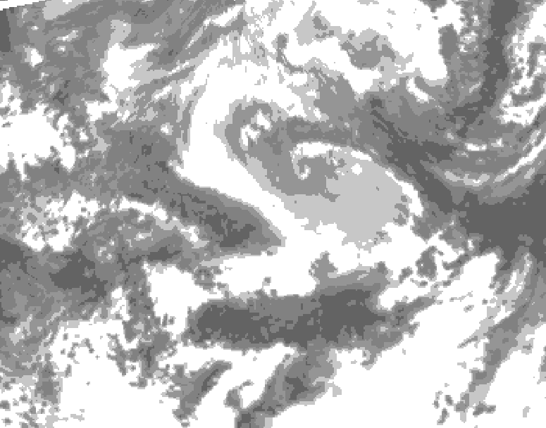 GDPS total cloud 138 hour forecast chart for Canada based on 2026/04/09 0000Z data