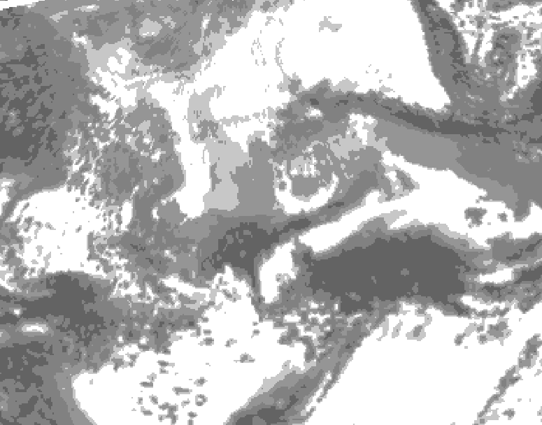 GDPS total cloud 168 hour forecast chart for Canada based on 2026/04/09 0000Z data