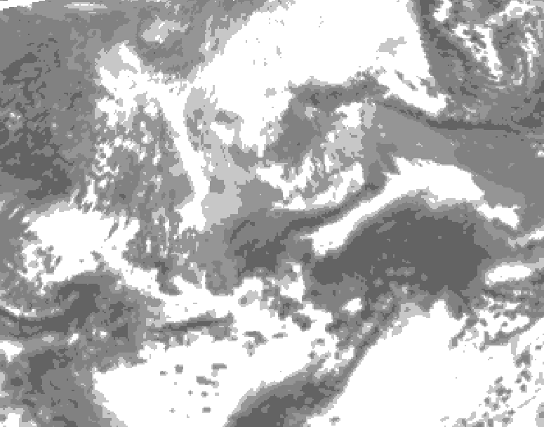 GDPS total cloud 174 hour forecast chart for Canada based on 2026/04/09 0000Z data
