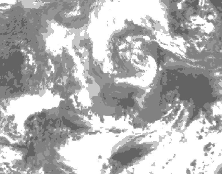 GDPS total cloud 186 hour forecast chart for Canada based on 2026/04/09 0000Z data
