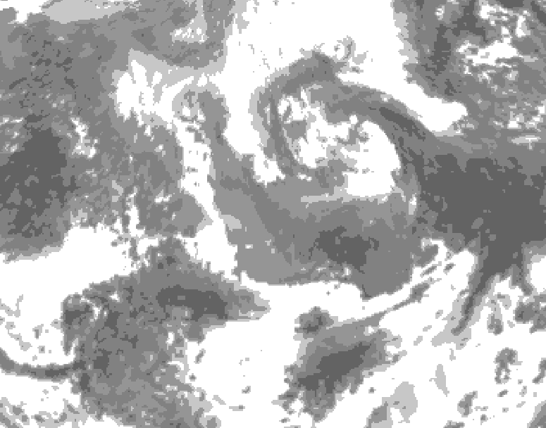 GDPS total cloud 192 hour forecast chart for Canada based on 2026/04/09 0000Z data
