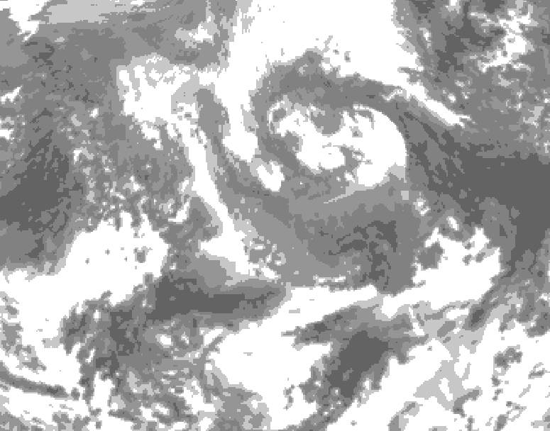 GDPS total cloud 198 hour forecast chart for Canada based on 2026/04/09 0000Z data