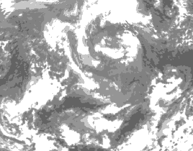 GDPS total cloud 204 hour forecast chart for Canada based on 2026/04/09 0000Z data