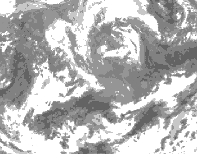 GDPS total cloud 210 hour forecast chart for Canada based on 2026/04/09 0000Z data