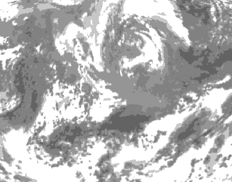 GDPS total cloud 216 hour forecast chart for Canada based on 2026/04/09 0000Z data