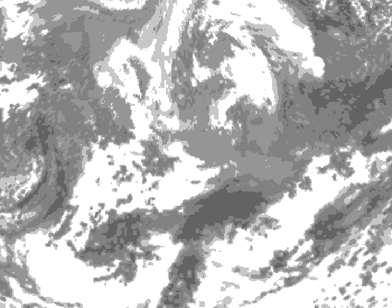 GDPS total cloud 222 hour forecast chart for Canada based on 2026/04/09 0000Z data