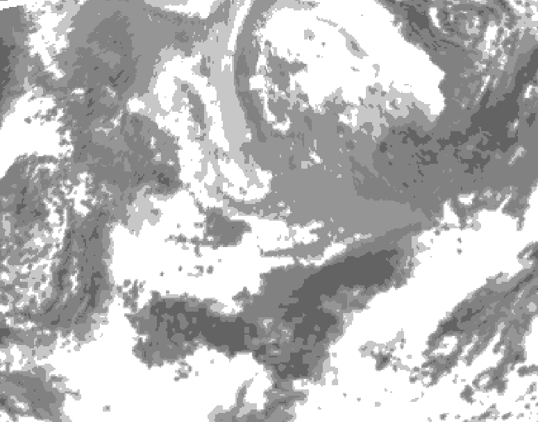 GDPS total cloud 234 hour forecast chart for Canada based on 2026/04/09 0000Z data