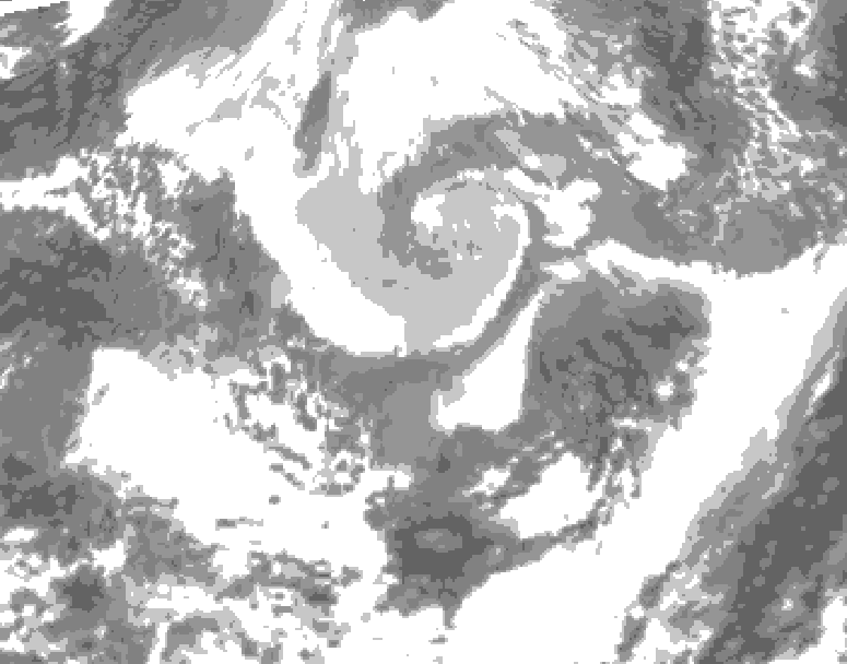 GDPS total cloud 012 hour forecast chart for Canada based on 2026/04/09 1200Z data