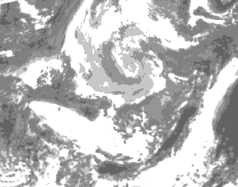 GDPS total cloud 036 hour forecast chart for Canada based on 2026/04/09 1200Z data