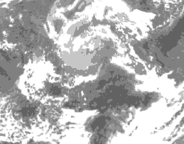 GDPS total cloud 084 hour forecast chart for Canada based on 2026/04/09 1200Z data