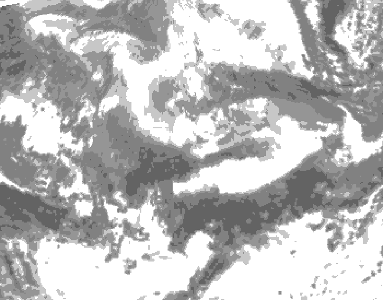 GDPS total cloud 144 hour forecast chart for Canada based on 2026/04/09 1200Z data