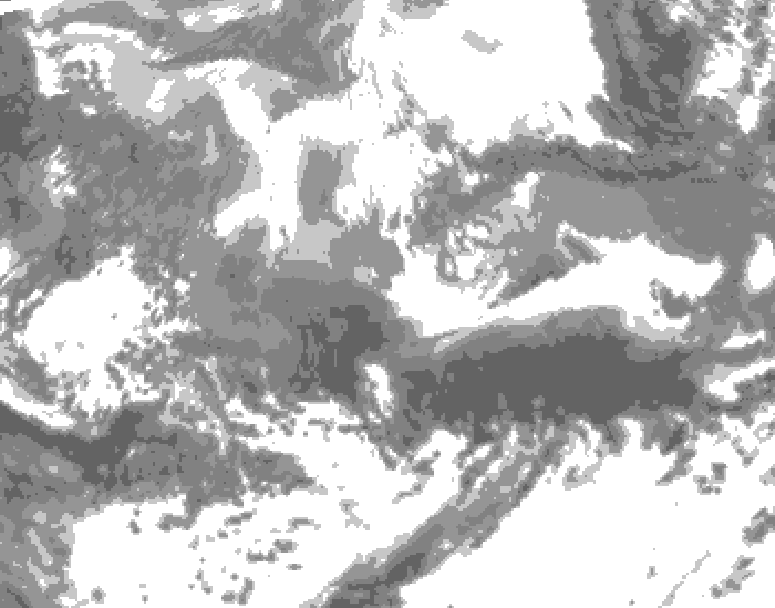 GDPS total cloud 156 hour forecast chart for Canada based on 2026/04/09 1200Z data