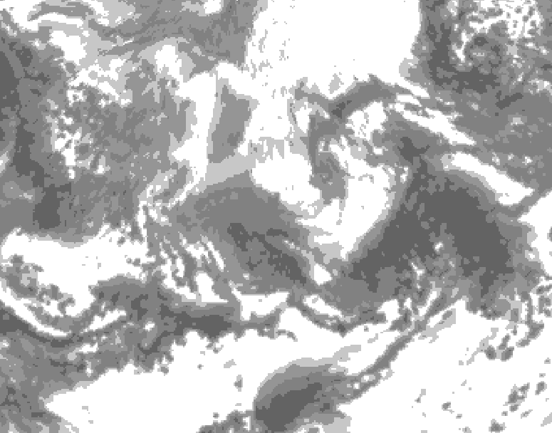 GDPS total cloud 168 hour forecast chart for Canada based on 2026/04/09 1200Z data