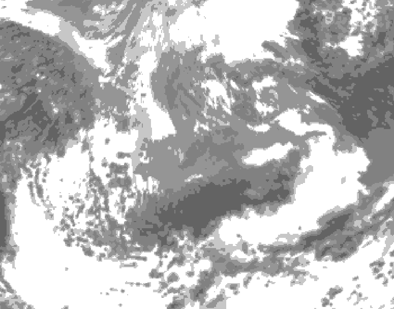 GDPS total cloud 204 hour forecast chart for Canada based on 2026/04/09 1200Z data