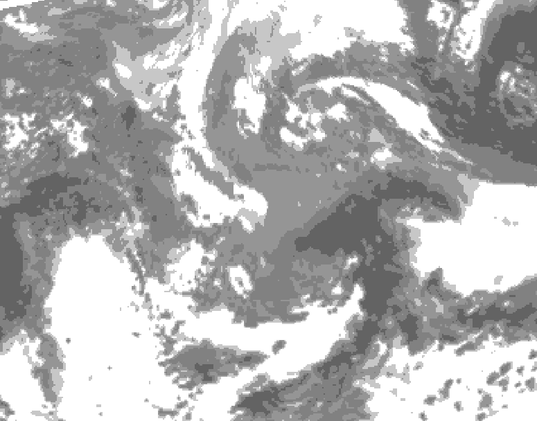 GDPS total cloud 228 hour forecast chart for Canada based on 2026/04/09 1200Z data