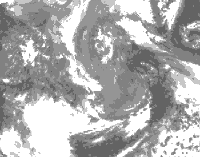 GDPS total cloud 240 hour forecast chart for Canada based on 2026/04/09 1200Z data
