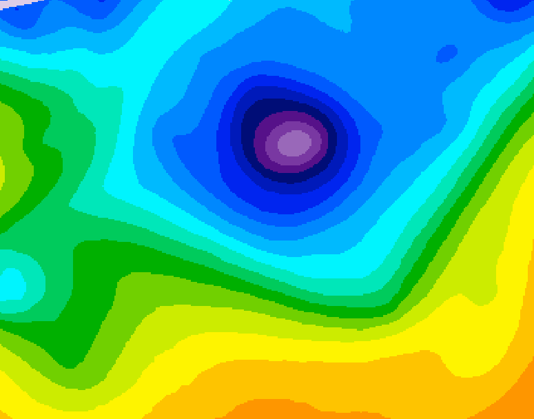 GDPS 500 millibar geopotential height 030 hour forecast chart for Canada based on 2026/04/10 0000Z data
