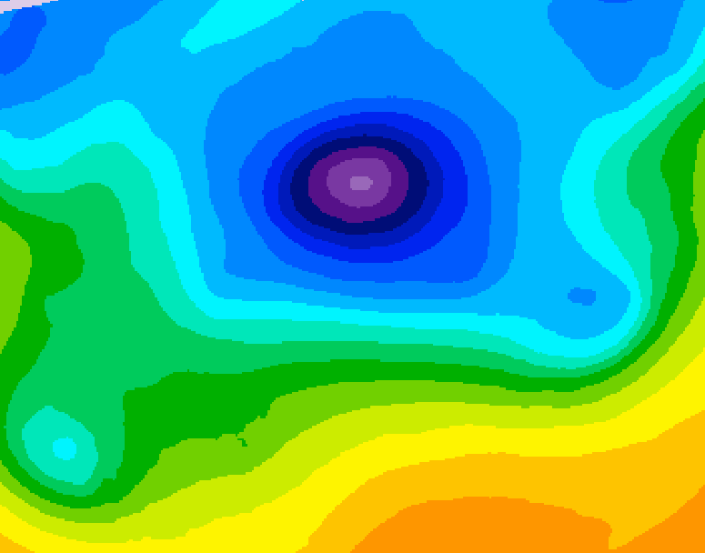 GDPS 500 millibar geopotential height 054 hour forecast chart for Canada based on 2026/04/10 0000Z data