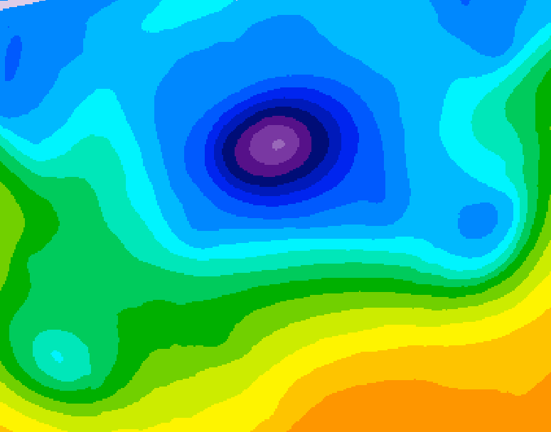 GDPS 500 millibar geopotential height 060 hour forecast chart for Canada based on 2026/04/10 0000Z data