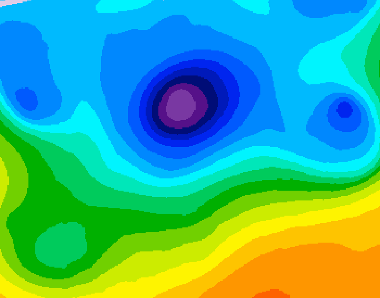GDPS 500 millibar geopotential height 072 hour forecast chart for Canada based on 2026/04/10 0000Z data