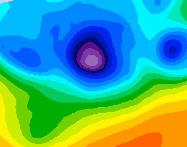 GDPS 500 millibar geopotential height 090 hour forecast chart for Canada based on 2026/04/10 0000Z data