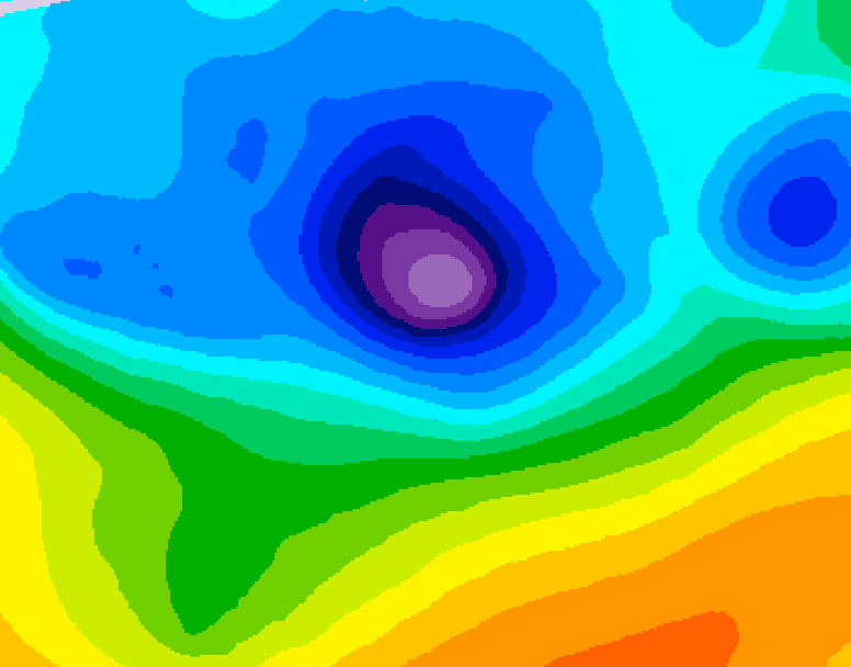GDPS 500 millibar geopotential height 096 hour forecast chart for Canada based on 2026/04/10 0000Z data
