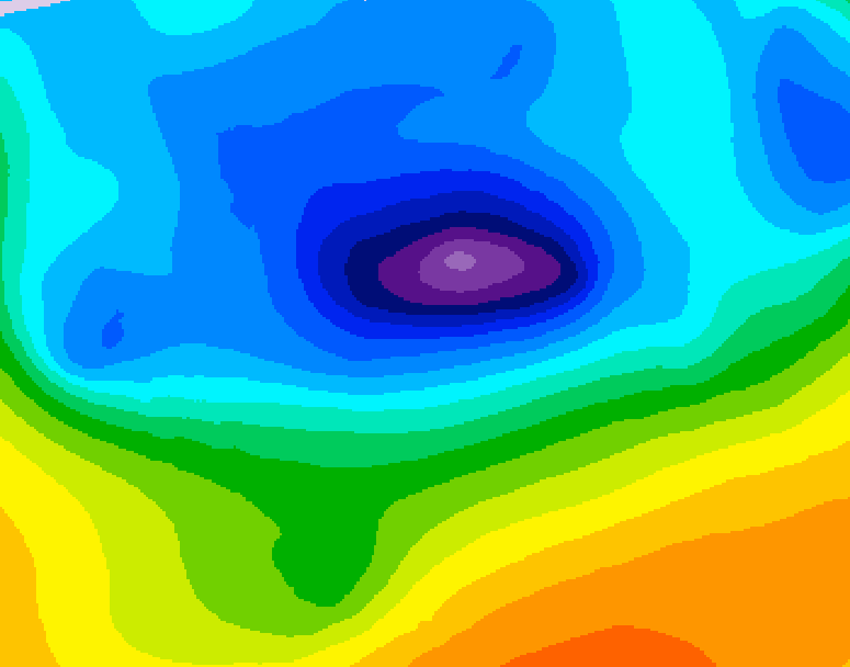GDPS 500 millibar geopotential height 114 hour forecast chart for Canada based on 2026/04/10 0000Z data