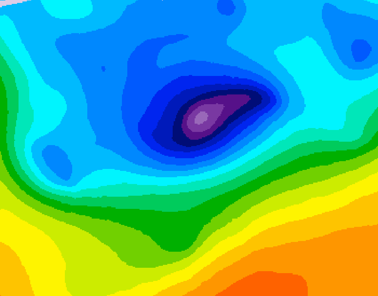 GDPS 500 millibar geopotential height 126 hour forecast chart for Canada based on 2026/04/10 0000Z data