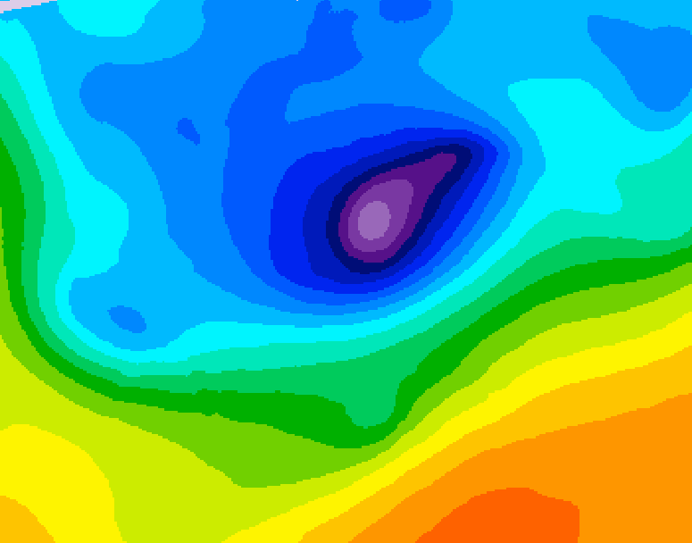 GDPS 500 millibar geopotential height 132 hour forecast chart for Canada based on 2026/04/10 0000Z data