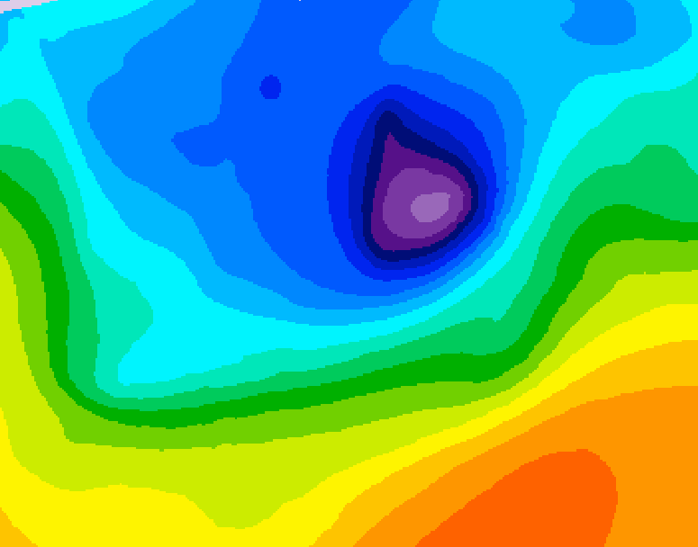 GDPS 500 millibar geopotential height 150 hour forecast chart for Canada based on 2026/04/10 0000Z data