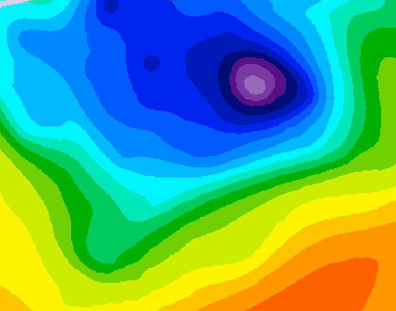 GDPS 500 millibar geopotential height 180 hour forecast chart for Canada based on 2026/04/10 0000Z data