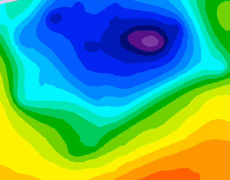 GDPS 500 millibar geopotential height 198 hour forecast chart for Canada based on 2026/04/10 0000Z data