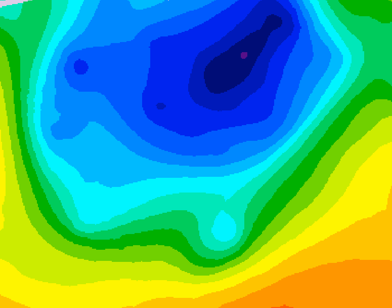 GDPS 500 millibar geopotential height 222 hour forecast chart for Canada based on 2026/04/10 0000Z data