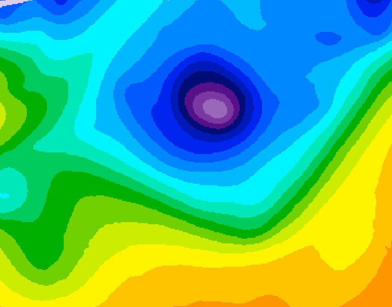 GDPS 500 millibar geopotential height 012 hour forecast chart for Canada based on 2026/04/10 1200Z data