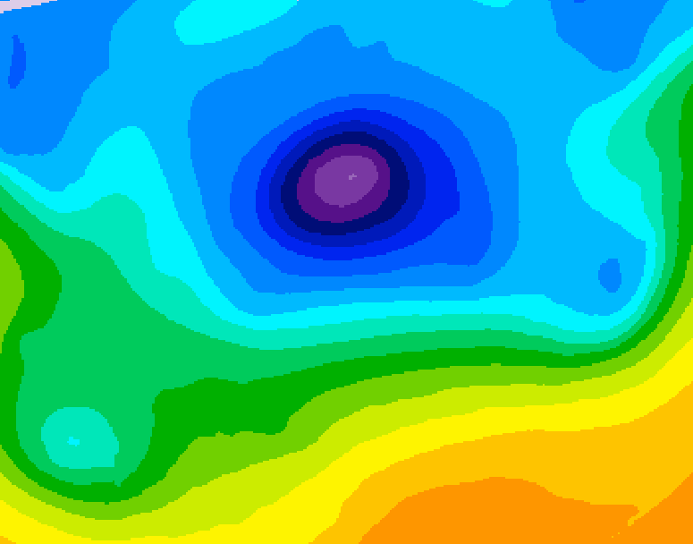 GDPS 500 millibar geopotential height 048 hour forecast chart for Canada based on 2026/04/10 1200Z data