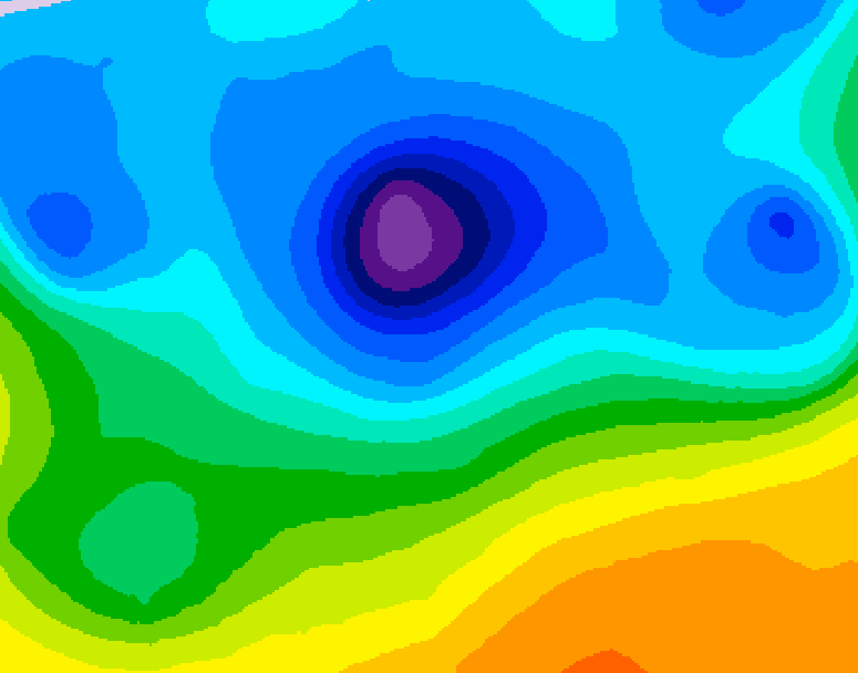 GDPS 500 millibar geopotential height 060 hour forecast chart for Canada based on 2026/04/10 1200Z data