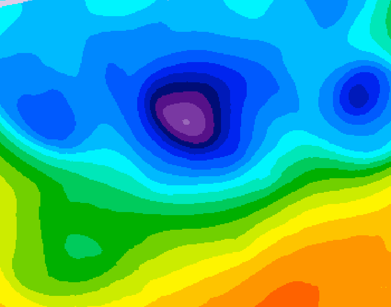 GDPS 500 millibar geopotential height 072 hour forecast chart for Canada based on 2026/04/10 1200Z data