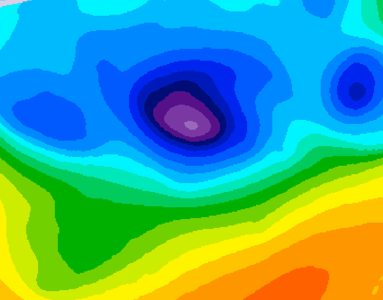 GDPS 500 millibar geopotential height 078 hour forecast chart for Canada based on 2026/04/10 1200Z data