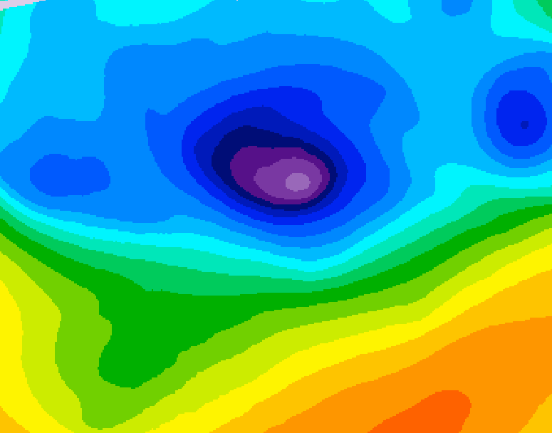 GDPS 500 millibar geopotential height 084 hour forecast chart for Canada based on 2026/04/10 1200Z data
