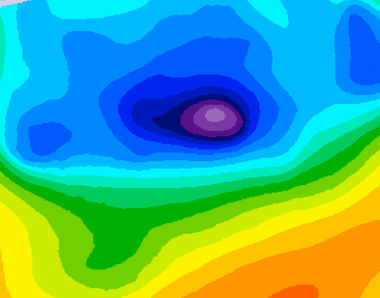 GDPS 500 millibar geopotential height 096 hour forecast chart for Canada based on 2026/04/10 1200Z data