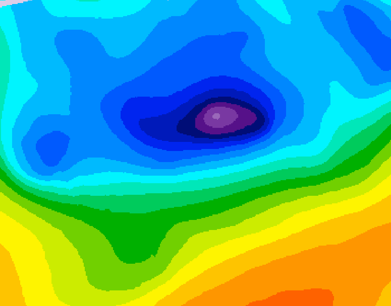 GDPS 500 millibar geopotential height 102 hour forecast chart for Canada based on 2026/04/10 1200Z data