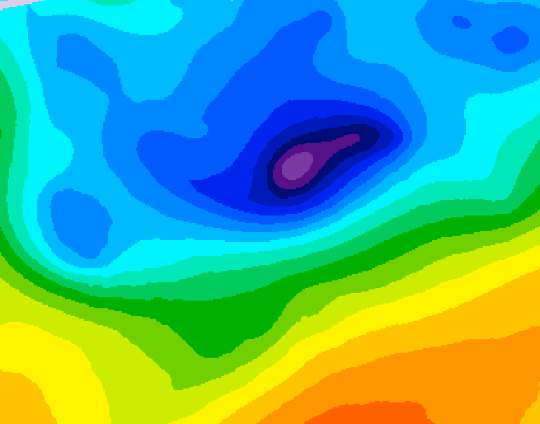 GDPS 500 millibar geopotential height 114 hour forecast chart for Canada based on 2026/04/10 1200Z data