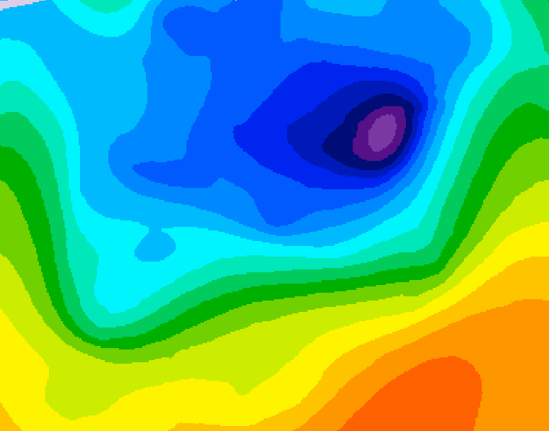 GDPS 500 millibar geopotential height 150 hour forecast chart for Canada based on 2026/04/10 1200Z data