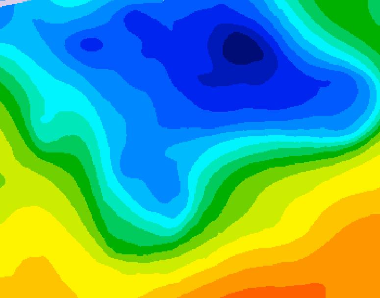 GDPS 500 millibar geopotential height 186 hour forecast chart for Canada based on 2026/04/10 1200Z data