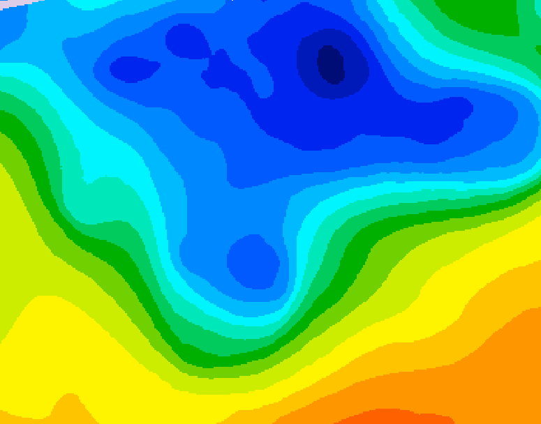 GDPS 500 millibar geopotential height 192 hour forecast chart for Canada based on 2026/04/10 1200Z data