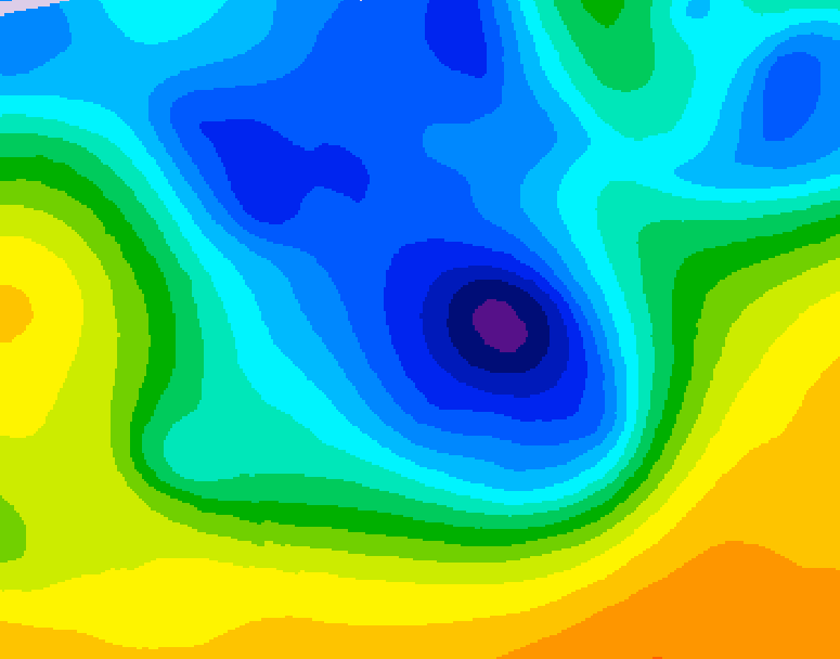 GDPS 500 millibar geopotential height 222 hour forecast chart for Canada based on 2026/04/10 1200Z data