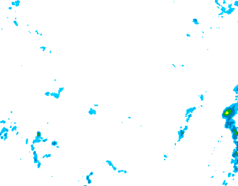 GDPS precipitation 018 hour forecast chart for Canada based on 2026/04/10 1200Z data